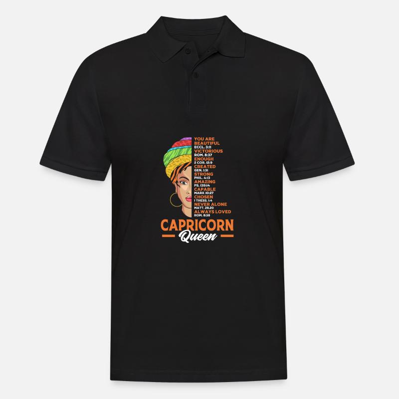 Sternzeichen Steinbock - Männer Poloshirt - Schwarz