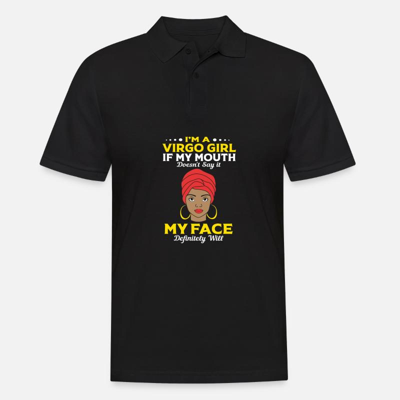 Sternzeichen Jungfrau - Männer Poloshirt - Schwarz