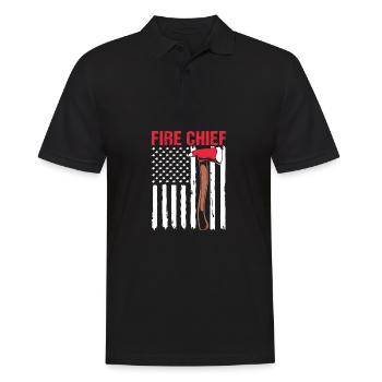 Firefighter Child - Men's Polo Shirt - black - Front - Kai (181cm)