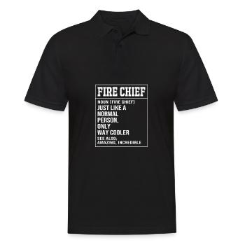 Firefighter Child - Men's Polo Shirt - black - Front - Kai (181cm)