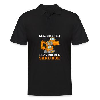 Baustelle Baggerfahrer Baggern - Männer Poloshirt - Schwarz - Vorne - Kai (181cm)