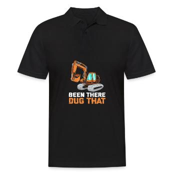 Baustelle Baggerfahrer Baggern - Männer Poloshirt - Schwarz - Vorne - Kai (181cm)