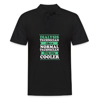 Dialyse-Techniker - Männer Poloshirt - Schwarz - Vorne - Kai (181cm)