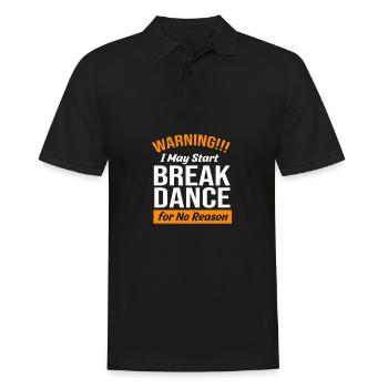 Breakdancing - Men's Polo Shirt - black - Front - Kai (181cm)