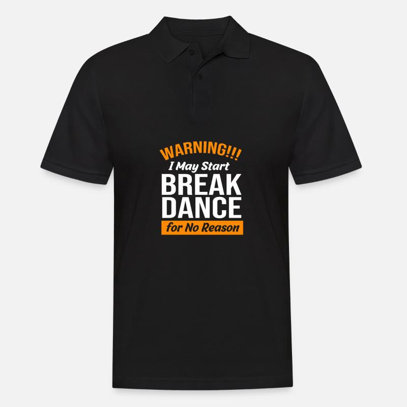 Breakdance - Männer Poloshirt - Schwarz