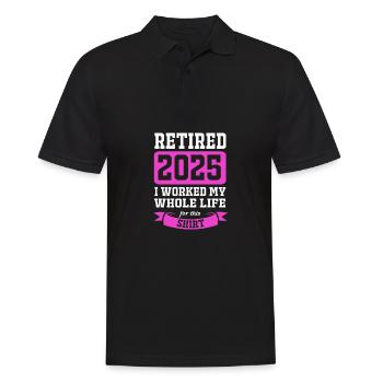 Retirement 2025 Pensioner Pension Pensioner - Men's Polo Shirt - black - Front - Kai (181cm)