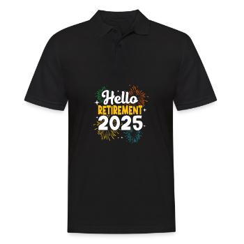Retirement 2025 Pensioner Pension Pensioner - Men's Polo Shirt - black - Front - Kai (181cm)