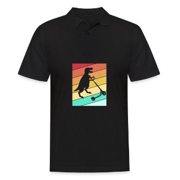 Scooter Roller - Männer Poloshirt - Schwarz - Vorne - Kai (181cm)