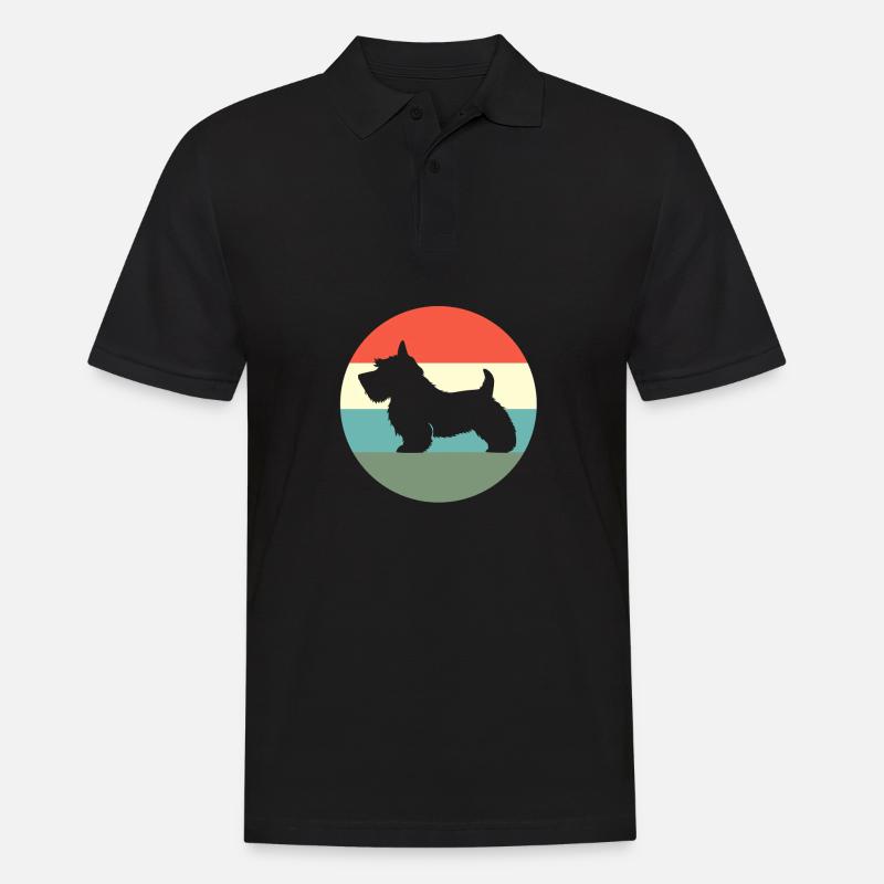 Scottish Terrier - Männer Poloshirt - Schwarz