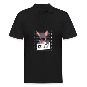 Zwergpinscher - Männer Poloshirt - Schwarz - Vorne - Kai (181cm)
