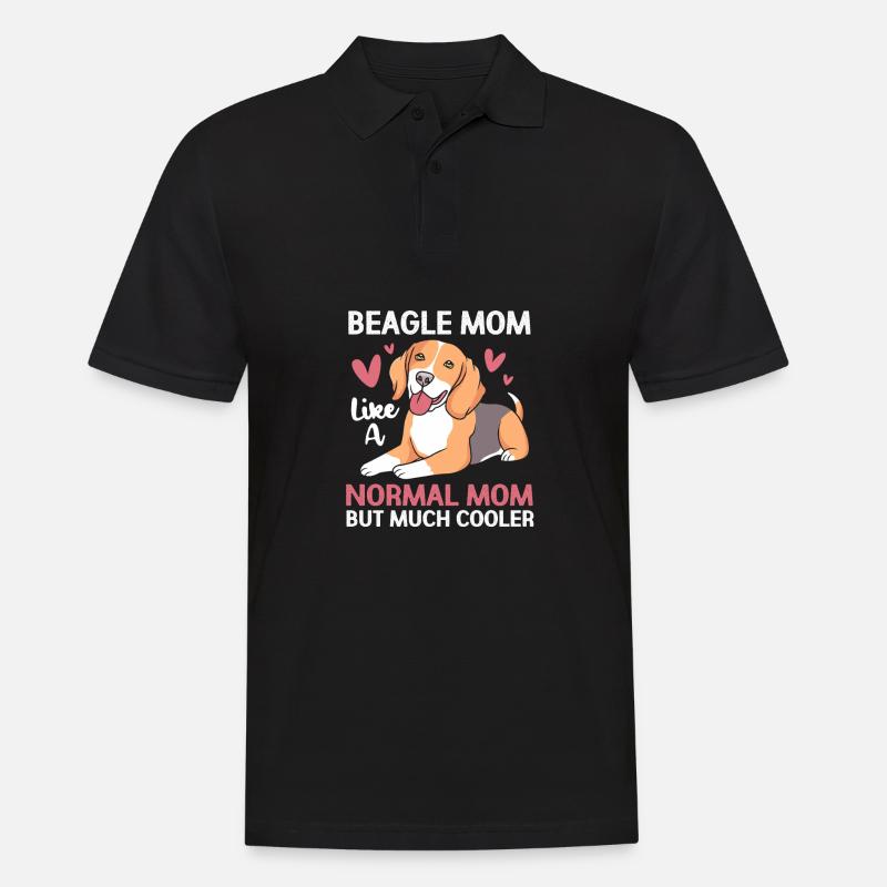 Beagle Mama Mutter Hundemama - Männer Poloshirt - Schwarz