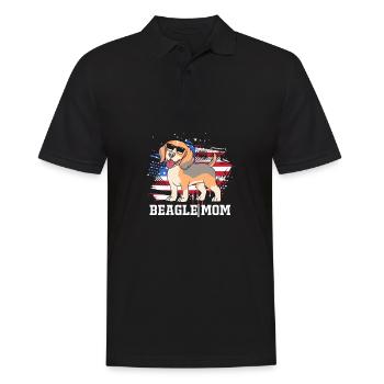 Beagle Mom Mom Dog Mom - Men's Polo Shirt - black - Front - Kai (181cm)