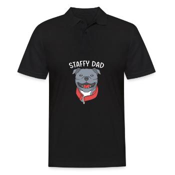 Staffordshire Bullterrier - Männer Poloshirt - Schwarz - Vorne - Kai (181cm)