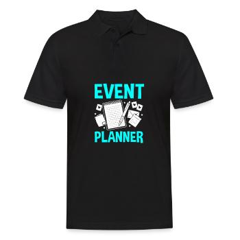 Event Planner - Men's Polo Shirt - black - Front - Kai (181cm)