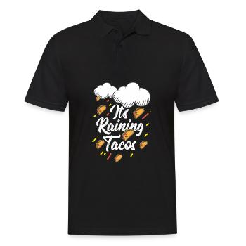 Liebe Tacos seine Raining Tacos Geburtstagsgeschenkidee - Männer Poloshirt - Schwarz - Vorne - Kai (181cm)