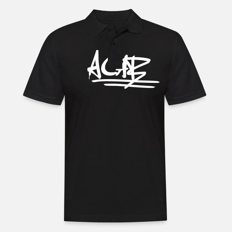 acab - Männer Poloshirt - Schwarz