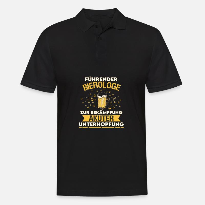 Führender Bierologe Bekämpfung Unterhopfung Bier - Männer Poloshirt - Schwarz