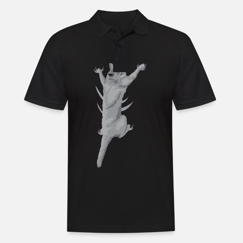 Chat Escalade 3D (chat) - Polo Homme - noir