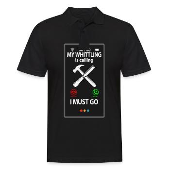 Whittling Woodcarver Wood Carving Saying - Men's Polo Shirt - black - Front - Kai (181cm)
