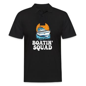 Motorboating Crew Pontoon Boatin Squad Lake Life - Men's Polo Shirt - black - Front - Kai (181cm)