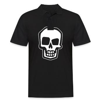 Skeleton Costume Bones Halloween Horror - Men's Polo Shirt - black - Front - Kai (181cm)