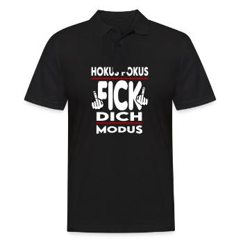Hokus Pokus Fick dich Modus - Männer Poloshirt - Schwarz - Vorne - Kai (181cm)