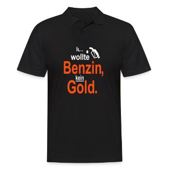 Tankrabatt Benzin Diesel Gold Benzinpreis - Männer Poloshirt - Schwarz - Vorne - Kai (181cm)