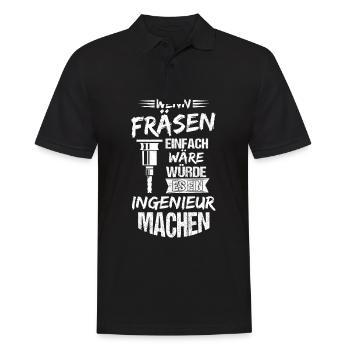 Fräsen Fräser Besser als Ingenieur Bester Job Arbe - Männer Poloshirt - Schwarz - Vorne - Kai (181cm)