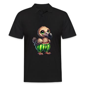 Dodo fantaisiste avec pastèque drôle fruité - Polo Homme - noir - Devant - Kai (181cm)