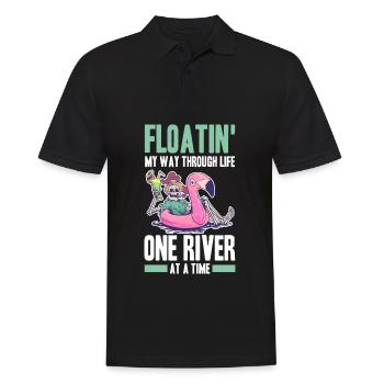 Rafting - Männer Poloshirt - Schwarz - Vorne - Kai (181cm)