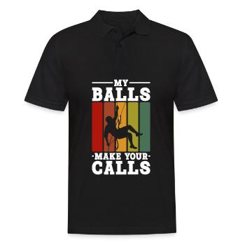 Industriekletterer Beruf | Turmbesteiger Geschenke - Männer Poloshirt - Schwarz - Vorne - Kai (181cm)