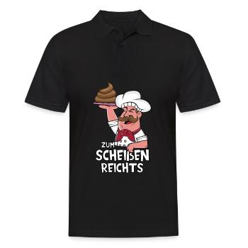 KOCH KÖCHE KOCHEN HOBBYKOCH CHEFKOCH MEISTERKOCH - Männer Poloshirt - Schwarz - Vorne - Kai (181cm)