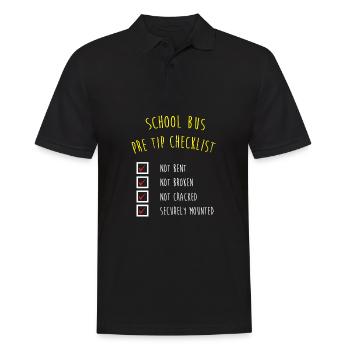 Chauffeur d’autobus scolaire Autobus scolaire - Polo Homme - noir - Devant - Kai (181cm)