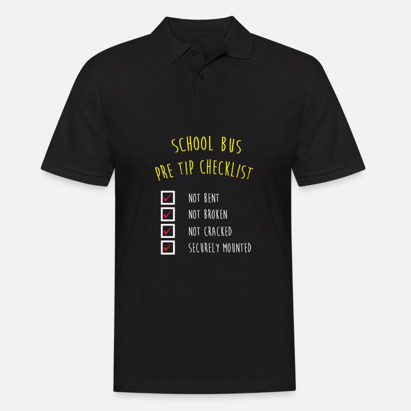 Schulbusfahrer Schulbus - Männer Poloshirt - Schwarz