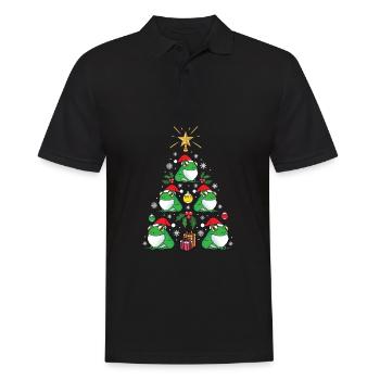 Amoureux des animaux drôle de grenouille arbre de Noël vacances - Polo Homme - noir - Devant - Kai (181cm)