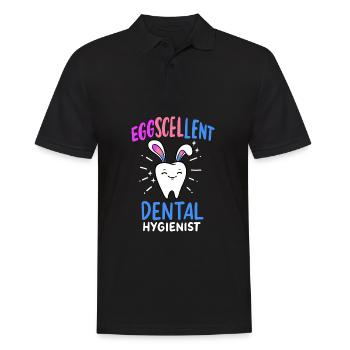 Eggscellent Dental Hygienist Easter Hunting - Men's Polo Shirt - black - Front - Kai (181cm)