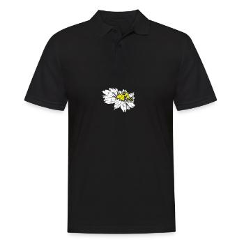 Bee Blossom Honey Bee Chamomile Daisies - Men's Polo Shirt - black - Front - Kai (181cm)