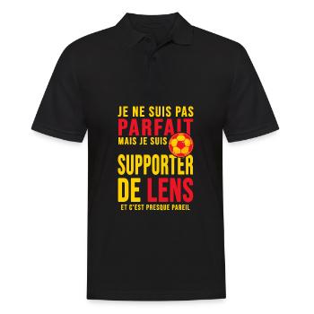 supporter football Lens Humour foot Club lensois - Polo Homme - noir - Devant - Kai (181cm)