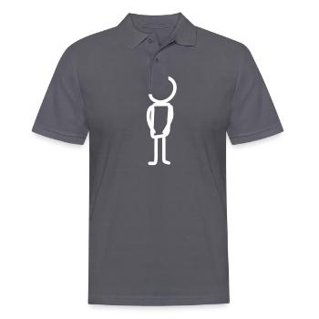 Mensch Mann - Männer Poloshirt - Anthrazit - Vorne - Nico (186cm)