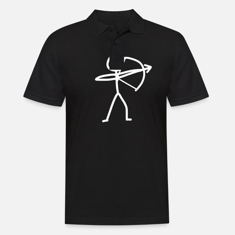 Arc de flèche - Polo Homme - noir