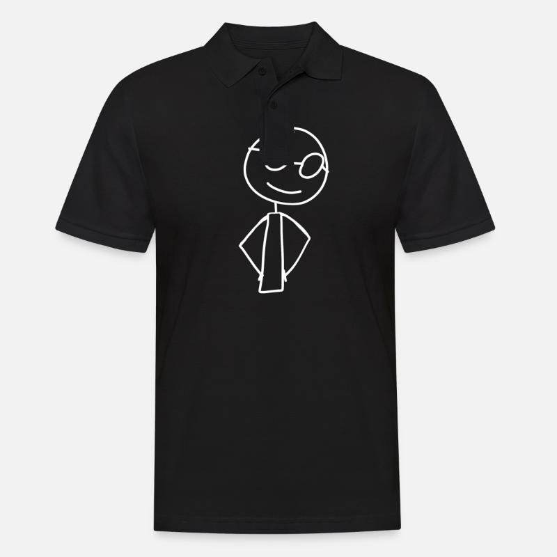 Junge schlau - Männer Poloshirt - Schwarz