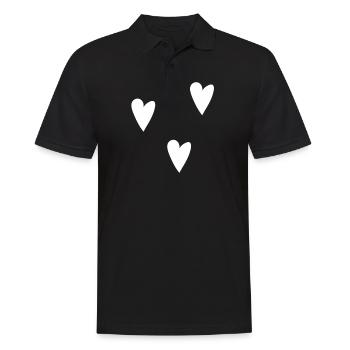 herzen Herz - Männer Poloshirt - Schwarz - Vorne - Kai (181cm)