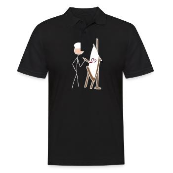 peinture des artistes - Polo Homme - noir - Devant - Kai (181cm)