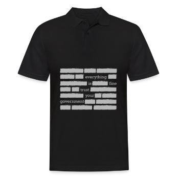 Lustiges Verschwörungstheorie Regierung Zensur USA - Männer Poloshirt - Schwarz - Vorne - Kai (181cm)