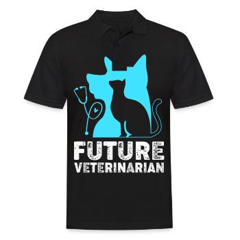 Vétérinaire Médecine vétérinaire Vétérinaire Vétérinaire - Polo Homme - noir - Devant - Kai (181cm)