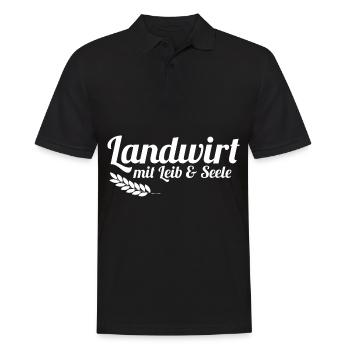 Landwirt Spruch - Männer Poloshirt - Schwarz - Vorne - Kai (181cm)