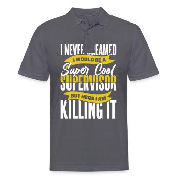 Supervisor Beruf - Männer Poloshirt - Anthrazit - Vorne - Nico (186cm)