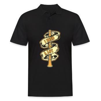 Clarinet Clarinetist Instrument Music - Men's Polo Shirt - black - Front - Kai (181cm)