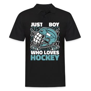 Eishockey Hockey Sport - Männer Poloshirt - Schwarz - Vorne - Kai (181cm)