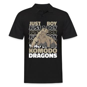 Komodowaran Tier Komodo Dragon Komodowarane - Männer Poloshirt - Schwarz - Vorne - Kai (181cm)
